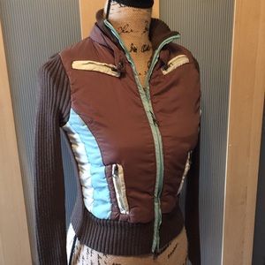 Brown sweater jacket